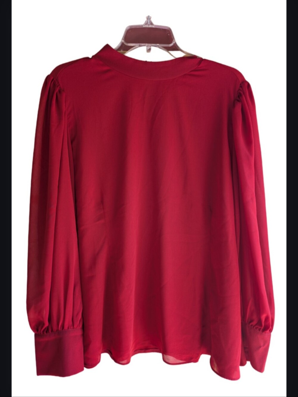 Ann Taylor Deep Red Blouse XL